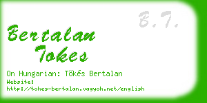 bertalan tokes business card