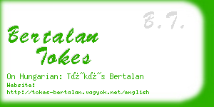 bertalan tokes business card